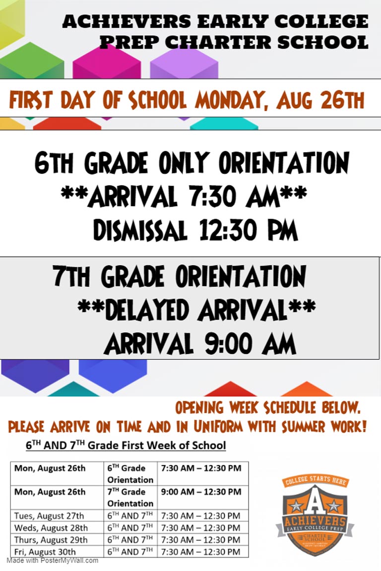 Event Flyer - 2019 First Day of School
